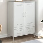 vidaXL Buffet haut blanc 68x39x101 5 cm acier laminé à froid