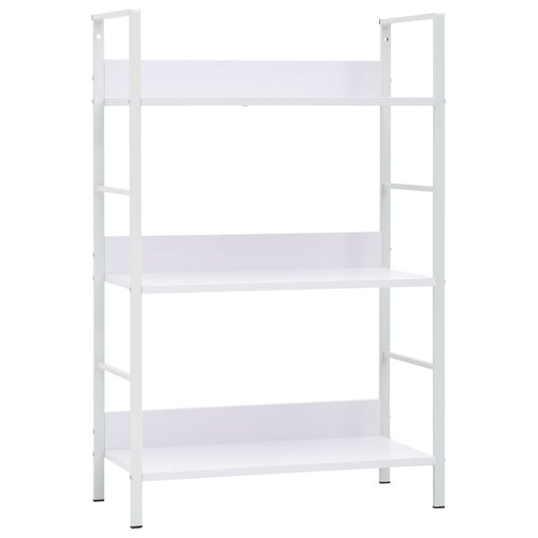 vidaXL Bibliothèque à 3 niveaux blanc 60x27 6x90 5cm bois d'ingénierie