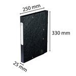 Boite De Classement Cartobox Dos 25mm Carte Lustrée - A4 - Noir - X 25 - Exacompta