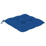 vidaXL Chaises de jardin avec coussins bleu lot de 2 Bois teck massif