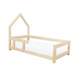 Lit cabane enfant POPPI 120 x 190 rose pastel 2