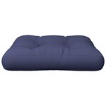 vidaXL Coussin de palette bleu marine 50x50x12 cm tissu