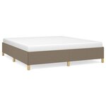 vidaXL Cadre de lit Taupe 160x200 cm Tissu