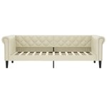 vidaXL Lit de jour avec gigogne sans matelas crème 90x200 cm