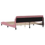 vidaXL Cadre de lit sans matelas rose 200x200 cm velours
