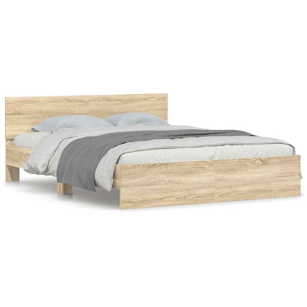 vidaXL Cadre de lit sans matelas chêne sonoma 140x200 cm