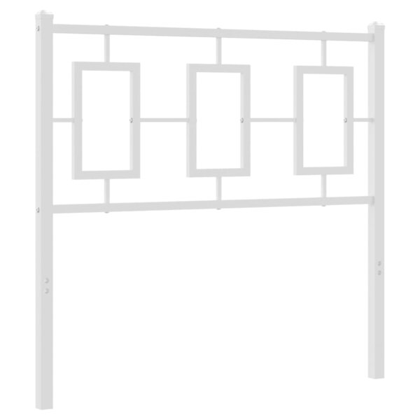vidaXL Tête de lit métal blanc 90 cm