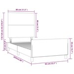 vidaXL Cadre de lit avec tête de lit Marron foncé 80x200 cm Tissu