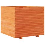 vidaXL Jardinière cire marron 80x80x72 cm bois de pin massif