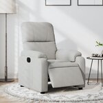 vidaXL Fauteuil inclinable électrique gris clair tissu microfibre