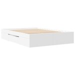 vidaXL Cadre de lit blanc 140x200 cm bois d'ingénierie