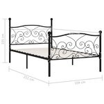 vidaXL Cadre de lit sans matelas avec sommier à lattes métal 100x200cm
