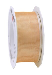 Organza four seasons 25-m-rouleau 40 mm  ecru laitonné