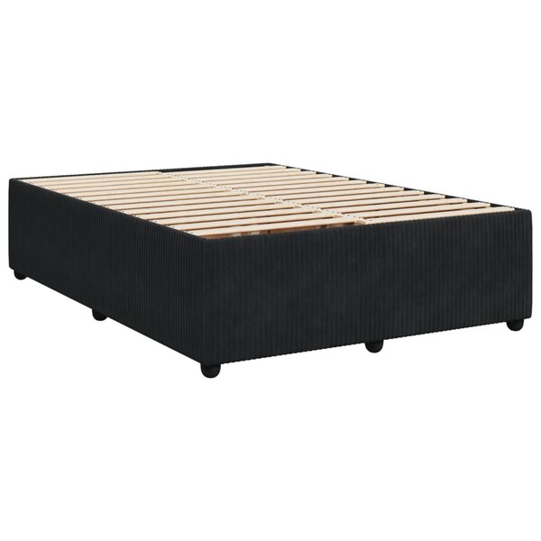 vidaXL Cadre de lit Noir 160x200 cm Velours