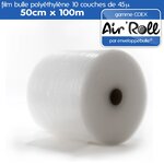 Lot de 6 rouleaux de film bulle d'air largeur 50cm x longueur 100m - gamme air'roll coex