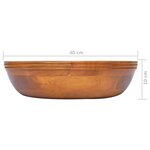 vidaXL Lavabo Bois de teck massif Φ40x10 cm