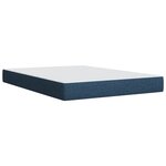 vidaXL Sommier à lattes de lit avec matelas Bleu 140x190 cm Tissu