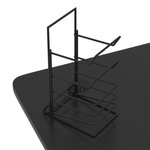 vidaXL Bureau de jeu à LED avec pieds en forme de Z Noir 90x60x75 cm