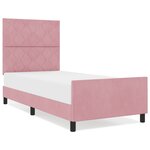 Cadre de lit vidaXL Rose 90x190 cm Velours