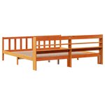 vidaXL Cadre de lit et tête de lit cire marron 200x200 cm bois de pin