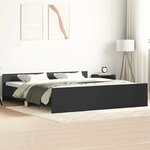vidaXL Cadre de lit sans matelas noir 200x200 cm
