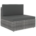Salon de jardin meuble d'extérieur ensemble de mobilier 5 pièces avec coussins gris résine tressée 02_0016406