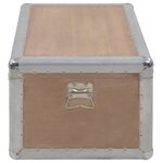 vidaXL Boîte de rangement Bois de sapin massif 91x52x40 cm Marron