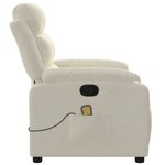 vidaXL Fauteuil de massage inclinable crème velours