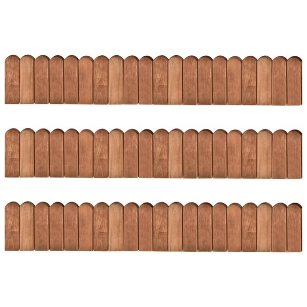 vidaXL Rouleaux de bordure 3 Pièces 120 cm bois de pin imprégné