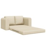 vidaXL Canapé Lit de Sol 2-en-1 Crème 148x71x83 cm Tissu