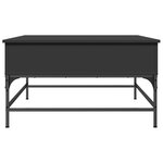 vidaXL Table basse noir 80x80x45 cm bois d'ingénierie et métal