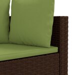 vidaXL Salon de jardin 10 Pièces avec coussins marron résine tressée