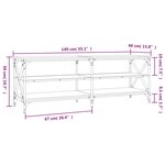 vidaXL Meuble TV sonoma gris 140x40x50 cm bois d'ingénierie