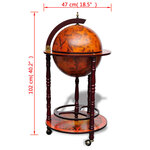 vidaXL Support de vin sous forme de globe Bois d'eucalyptus