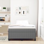vidaXL Cadre de lit Gris clair 120x190 cm en Tissu Côtelé