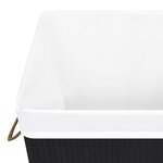 vidaXL Panier à linge avec une seule section bambou noir