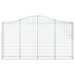 vidaXL Paniers à gabions arqués 25 Pièces 200x30x100/120 cm Fer galvanisé