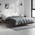 vidaXL Cadre de lit sans matelas chêne marron 120x190 cm