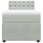 vidaXL Sommier à lattes de lit et matelas Gris clair 100x200cm Velours