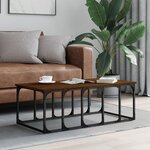 vidaXL Table basse chêne marron 100x50x35 5 cm bois d'ingénierie