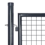 vidaXL Portail en maille Acier galvanisé 289x125 cm Gris