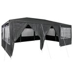 vidaXL Tente de Fête avec 10 Parois Latérales Anthracite 6x4 m PE