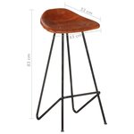 vidaXL Tabourets de bar lot de 2 marron cuir véritable