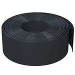 vidaXL Bordures de jardin 2 Pièces noir 10 m 20 cm polyéthylène