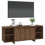 vidaXL Meuble TV Chêne marron 130x35x50 cm Aggloméré