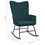 vidaXL Chaise à bascule Bleu Velours