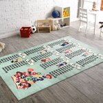 Tapis enfant Table de multiplication 120 x 180 cm - Vert