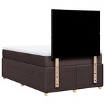 vidaXL Sommier à lattes de lit et matelas marron foncé 120x190cm tissu