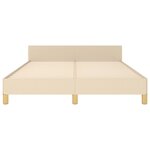 vidaXL Cadre de lit avec tête de lit Crème 140x200 cm Tissu