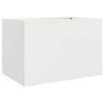 vidaXL Jardinière blanc 62x47x46 cm acier laminé à froid